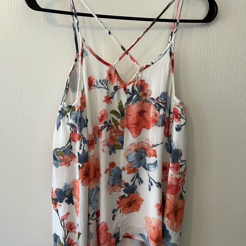 Abercrombie & Fitch Womens Floral Camisole with Lace Detail Size Small - Picture 5 of 6
